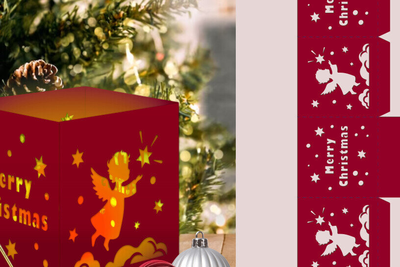 Intra απο ξύλο plywood 3mm-4mm πάχος Στάση κεριών για τα Χριστούγεννα Δίασταση 15x15 cm INTRAFABR-106883057