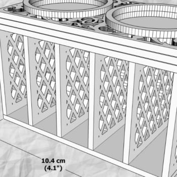 Intra απο ξύλο plywood 3mm-4mm πάχος Στήριγμα κεριού, , κοπής με λέιζερ Δίασταση 15x15 cm INTRAFABR-80614883 - Image 1
