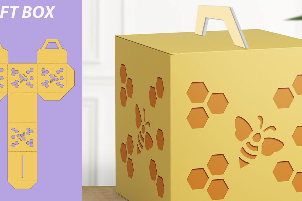 Intra απο ξύλο plywood 3mm-4mm πάχος Κουτί Candy Box  3d Gift Box Papercut Δίασταση 10x10 cm INTRAFABR-116465296 - Image 1
