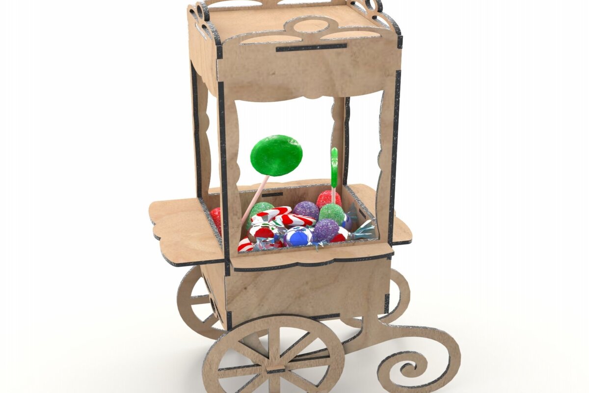 Intra απο ξύλο plywood 3mm-4mm πάχος κοπής με λέιζερ Candy Box Δίασταση 15x15 cm INTRAFABR-113818277 - Image 5
