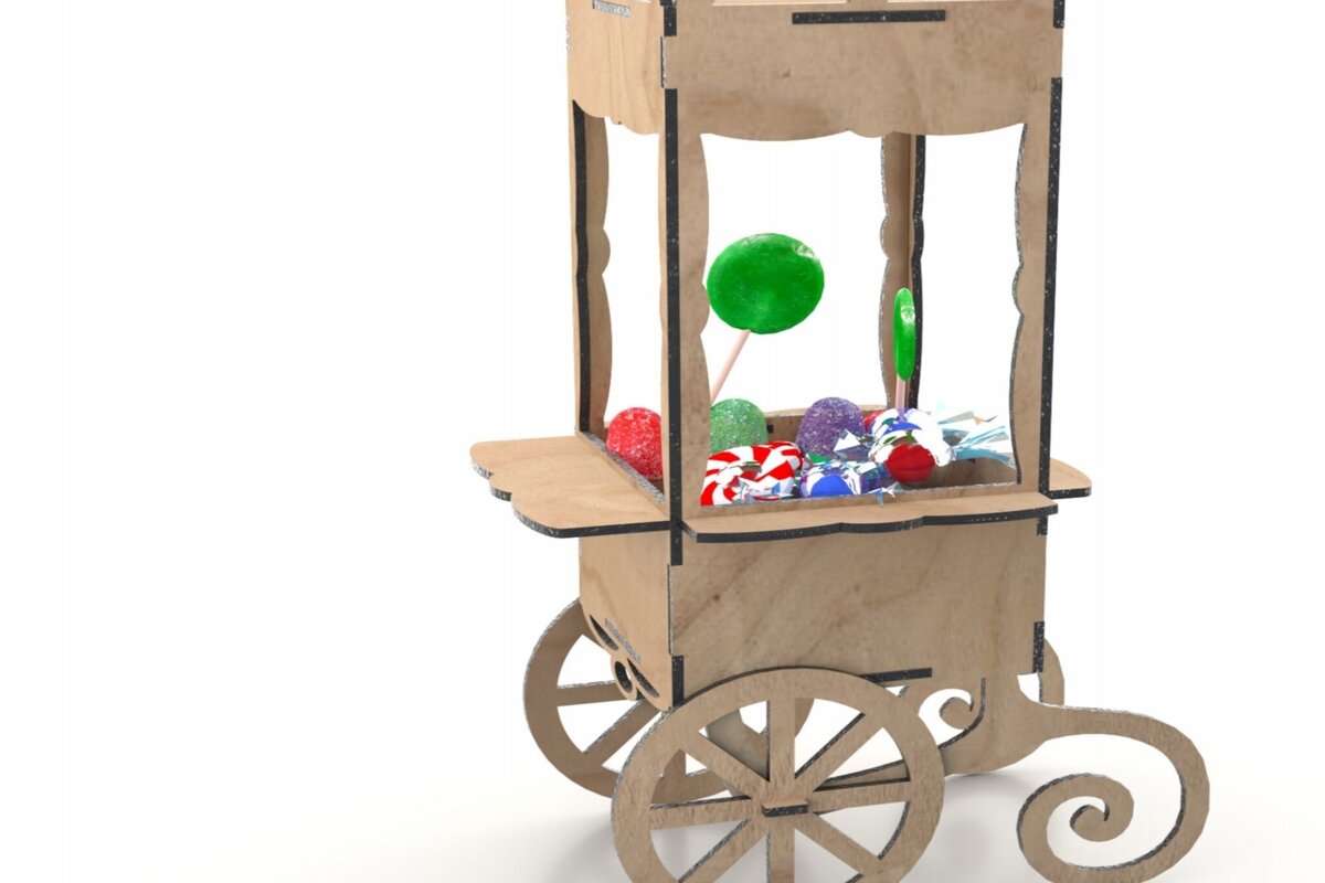 Intra απο ξύλο plywood 3mm-4mm πάχος κοπής με λέιζερ Candy Box Δίασταση 15x15 cm INTRAFABR-113818277 - Image 6