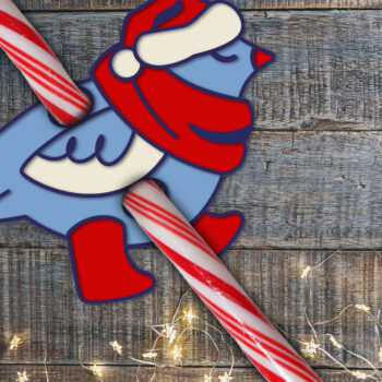 Intra απο ξύλο plywood 3mm-4mm πάχος Candy Holder Christmas Bird | Αποκοπή αρχείου Δίασταση 15x15 cm INTRAFABR-76135278 - Image 1