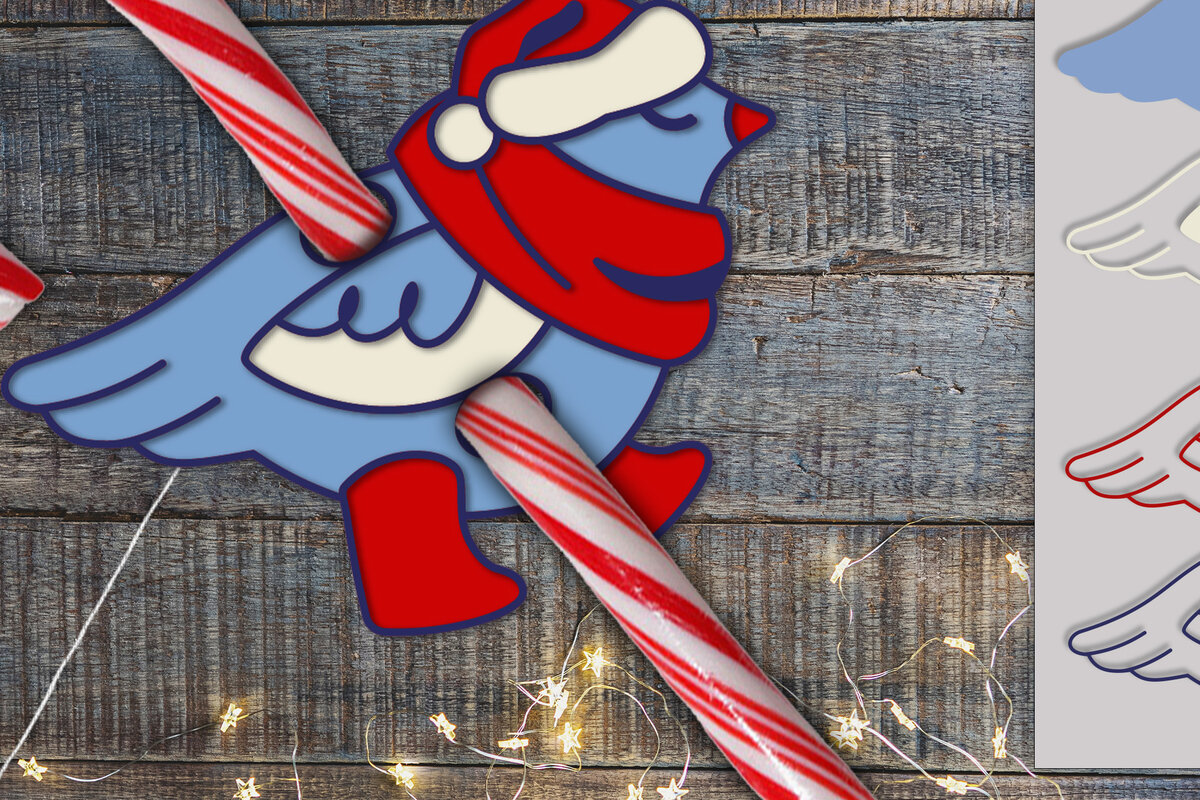 Intra απο ξύλο plywood 3mm-4mm πάχος Candy Holder Christmas Bird | Αποκοπή αρχείου Δίασταση 15x15 cm INTRAFABR-76135278 - Image 1