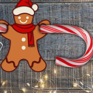 Intra απο ξύλο plywood 3mm-4mm πάχος Candy Holder Gingerbread | Σχέδιο κοπής Δίασταση 15x15 cm INTRAFABR-76135135