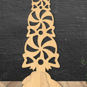 Intra απο ξύλο plywood 3mm-4mm πάχος Candy Pile Cut  Decor Δίασταση 15x15 cm INTRAFABR-112551470 - Image 1