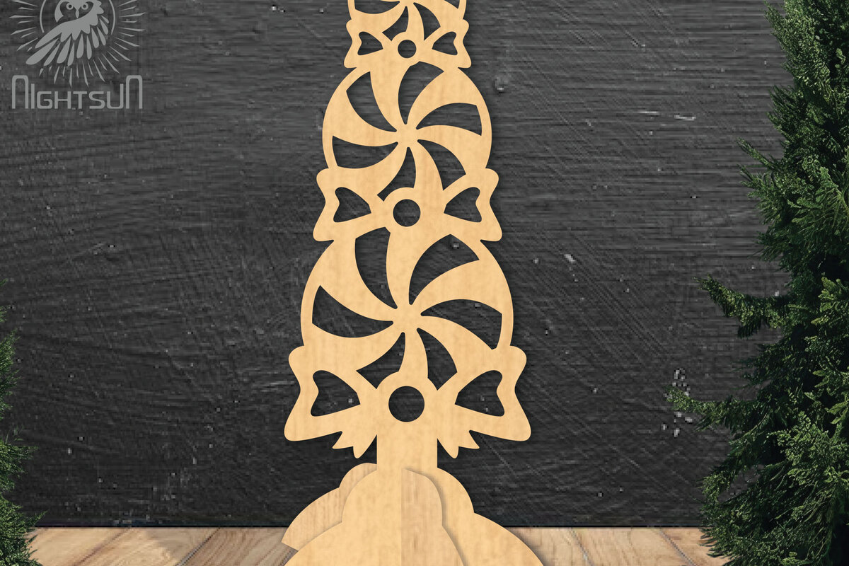 Intra απο ξύλο plywood 3mm-4mm πάχος Candy Pile Cut  Decor Δίασταση 15x15 cm INTRAFABR-112551470