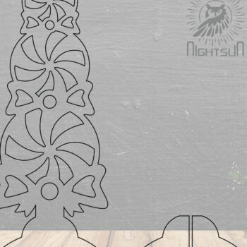 Intra απο ξύλο plywood 3mm-4mm πάχος Candy Pile Cut  Decor Δίασταση 15x15 cm INTRAFABR-112551470 - Image 2