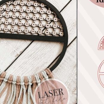 Intra απο ξύλο plywood 3mm-4mm πάχος Cane Circle Rattan Macrame Δίασταση 30x20 cm INTRAFABR-74747111 - Image 1