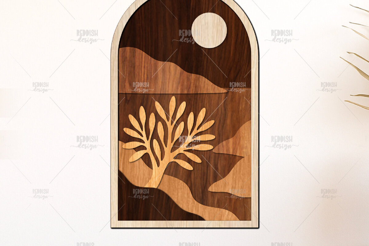 Intra απο ξύλο plywood 3mm-4mm πάχος Canyon Tree Σύνθεση 3D Layered Δίασταση 40x40 cm INTRAFABR-125136082