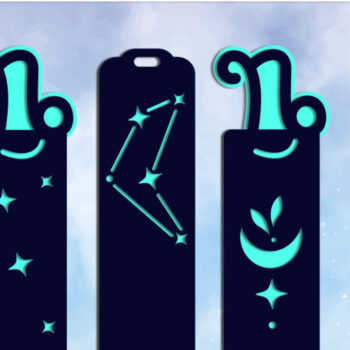 Intra απο ξύλο plywood 3mm-4mm πάχος Αιγόκερως Zodiac Σελιδοδείκτες Layered Δίασταση 2x7 cm INTRAFABR-117114475 - Image 1