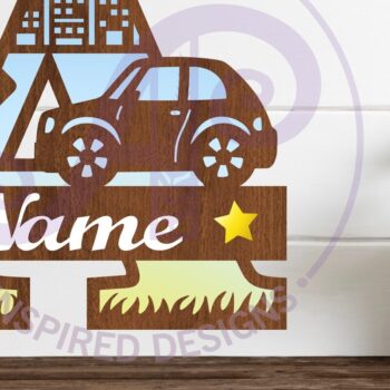 Intra απο ξύλο plywood 3mm-4mm πάχος Μονόγραμμα κεφαλαίου αυτοκινήτου Επιστολή Δίασταση 9x9 cm INTRAFABR-100097793 - Image 1