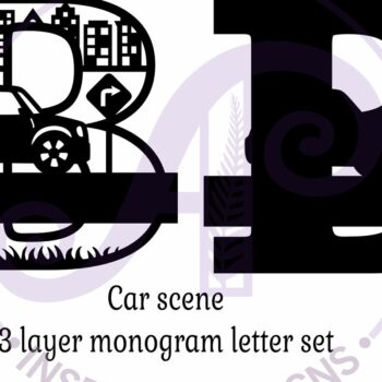 Intra απο ξύλο plywood 3mm-4mm πάχος Μονόγραμμα κεφαλαίου αυτοκινήτου Γράμμα B Δίασταση 9x9 cm INTRAFABR-100097913 - Image 3