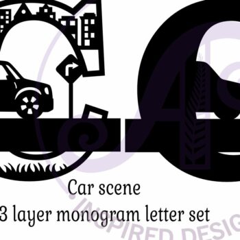 Intra απο ξύλο plywood 3mm-4mm πάχος Μονόγραμμα κεφαλαίου αυτοκινήτου Γράμμα C Δίασταση 9x9 cm INTRAFABR-100097926 - Image 3