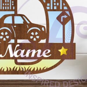 Intra απο ξύλο plywood 3mm-4mm πάχος Μονόγραμμα κεφαλαίου αυτοκινήτου Γράμμα D Δίασταση 9x9 cm INTRAFABR-100097946