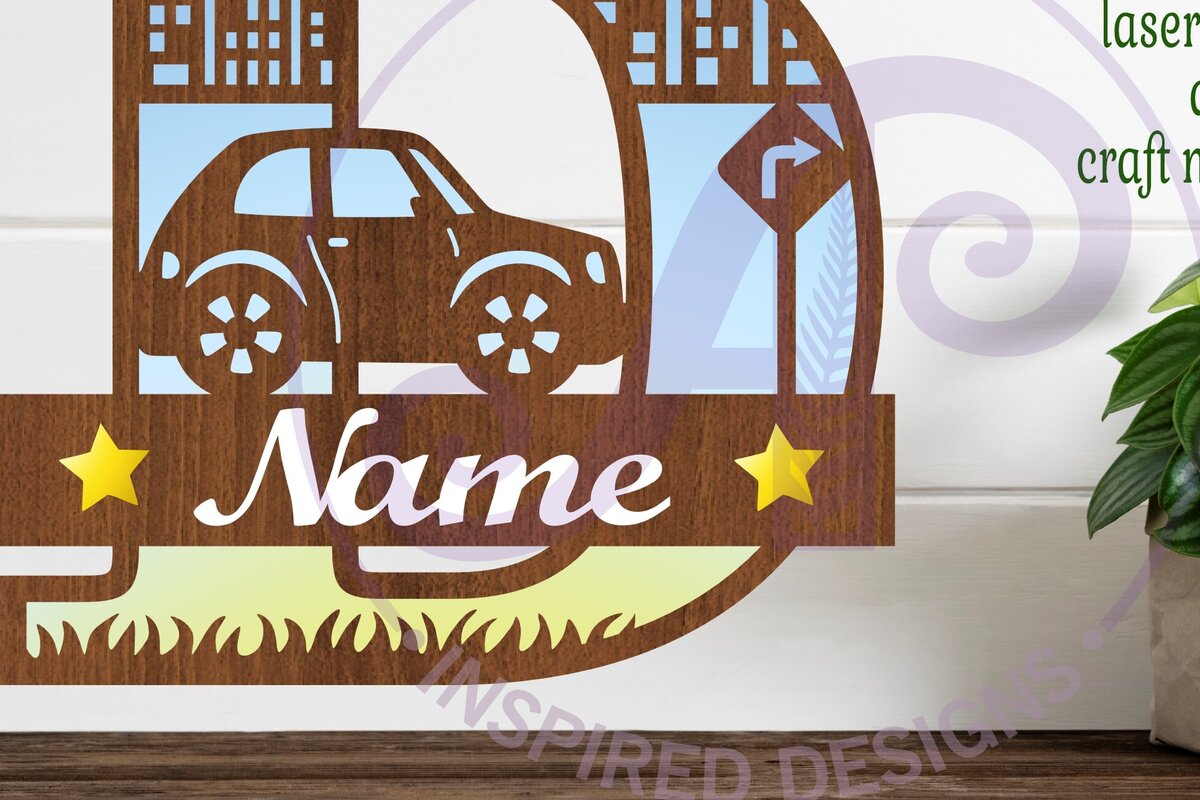 Intra απο ξύλο plywood 3mm-4mm πάχος Μονόγραμμα κεφαλαίου αυτοκινήτου Γράμμα D Δίασταση 9x9 cm INTRAFABR-100097946