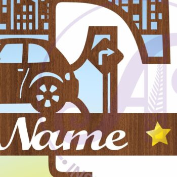 Intra απο ξύλο plywood 3mm-4mm πάχος Μονόγραμμα κεφαλαίου αυτοκινήτου Γράμμα F Δίασταση 9x9 cm INTRAFABR-100097994 - Image 2