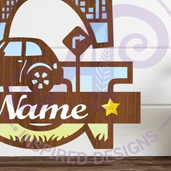 Intra απο ξύλο plywood 3mm-4mm πάχος Μονόγραμμα κεφαλαίου αυτοκινήτου Γράμμα G Δίασταση 9x9 cm INTRAFABR-100098041 - Image 1