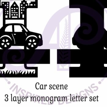 Intra απο ξύλο plywood 3mm-4mm πάχος Μονόγραμμα κεφαλαίου αυτοκινήτου Επιστολή I Δίασταση 9x9 cm INTRAFABR-100098113 - Image 3