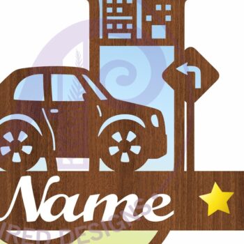 Intra απο ξύλο plywood 3mm-4mm πάχος Μονόγραμμα κεφαλαίου αυτοκινήτου Επιστολή J Δίασταση 9x9 cm INTRAFABR-100098150 - Image 2