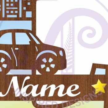 Intra απο ξύλο plywood 3mm-4mm πάχος Μονόγραμμα κεφαλαίου αυτοκινήτου Γράμμα L Δίασταση 9x9 cm INTRAFABR-100098202 - Image 2