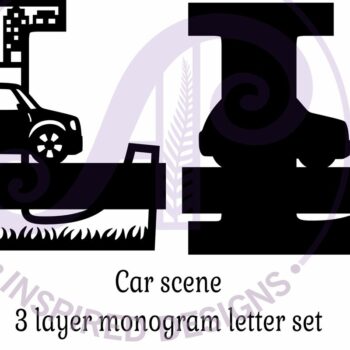 Intra απο ξύλο plywood 3mm-4mm πάχος Μονόγραμμα κεφαλαίου αυτοκινήτου Γράμμα L Δίασταση 9x9 cm INTRAFABR-100098202 - Image 3