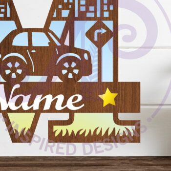 Intra απο ξύλο plywood 3mm-4mm πάχος Μονόγραμμα κεφαλαίου αυτοκινήτου Γράμμα M Δίασταση 9x9 cm INTRAFABR-100098229 - Image 1