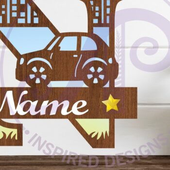 Intra απο ξύλο plywood 3mm-4mm πάχος Μονόγραμμα κεφαλαίου αυτοκινήτου Επιστολή N Δίασταση 9x9 cm INTRAFABR-100098250 - Image 1