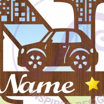 Intra απο ξύλο plywood 3mm-4mm πάχος Μονόγραμμα κεφαλαίου αυτοκινήτου Επιστολή N Δίασταση 9x9 cm INTRAFABR-100098250 - Image 2