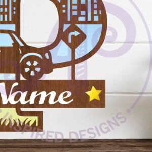 Intra απο ξύλο plywood 3mm-4mm πάχος Μονόγραμμα κεφαλαίου αυτοκινήτου Γράμμα P Δίασταση 9x9 cm INTRAFABR-100098283