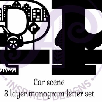 Intra απο ξύλο plywood 3mm-4mm πάχος Μονόγραμμα κεφαλαίου αυτοκινήτου Γράμμα P Δίασταση 9x9 cm INTRAFABR-100098283 - Image 3