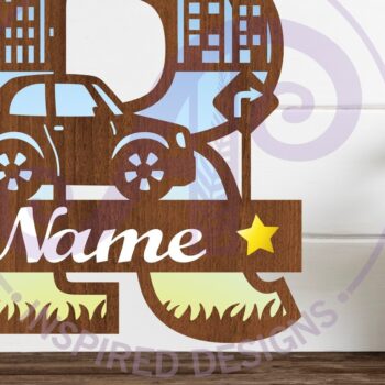 Intra απο ξύλο plywood 3mm-4mm πάχος Μονόγραμμα κεφαλαίου αυτοκινήτου Γράμμα R Δίασταση 9x9 cm INTRAFABR-100098315 - Image 1