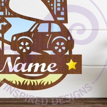 Intra απο ξύλο plywood 3mm-4mm πάχος Μονόγραμμα κεφαλαίου αυτοκινήτου Γράμμα S Δίασταση 9x9 cm INTRAFABR-100098349 - Image 1