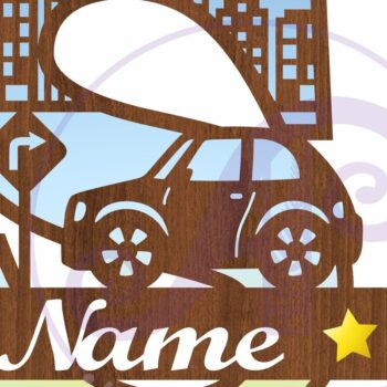 Intra απο ξύλο plywood 3mm-4mm πάχος Μονόγραμμα κεφαλαίου αυτοκινήτου Γράμμα S Δίασταση 9x9 cm INTRAFABR-100098349 - Image 2