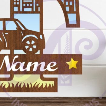 Intra απο ξύλο plywood 3mm-4mm πάχος Μονόγραμμα κεφαλαίου αυτοκινήτου Γράμμα T Δίασταση 9x9 cm INTRAFABR-100098374 - Image 1