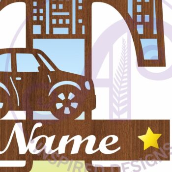 Intra απο ξύλο plywood 3mm-4mm πάχος Μονόγραμμα κεφαλαίου αυτοκινήτου Γράμμα T Δίασταση 9x9 cm INTRAFABR-100098374 - Image 2