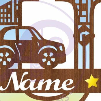 Intra απο ξύλο plywood 3mm-4mm πάχος Μονόγραμμα κεφαλαίου αυτοκινήτου Επιστολή U Δίασταση 9x9 cm INTRAFABR-100098398 - Image 2