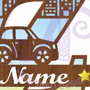 Intra απο ξύλο plywood 3mm-4mm πάχος Μονόγραμμα κεφαλαίου αυτοκινήτου Γράμμα Z Δίασταση 9x9 cm INTRAFABR-100098558 - Image 2