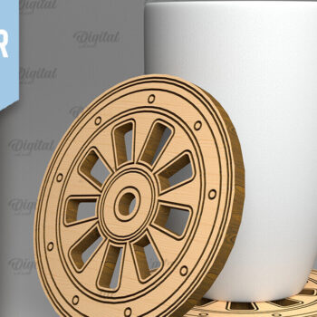 Intra απο ξύλο plywood 3mm-4mm πάχος Σουβέρ αυτοκινήτου . Τροχό Coaster Δίασταση 30x20 cm INTRAFABR-90002545 - Image 1