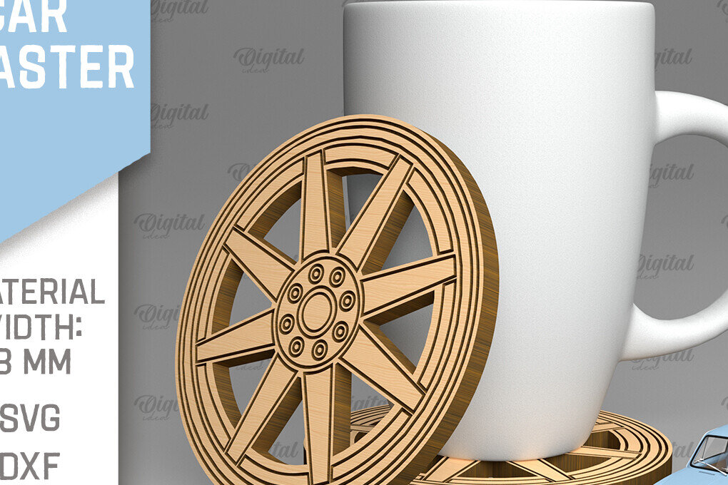 Intra απο ξύλο plywood 3mm-4mm πάχος Σουβέρ αυτοκινήτου . Τροχό Coaster Δίασταση 30x20 cm INTRAFABR-90002452