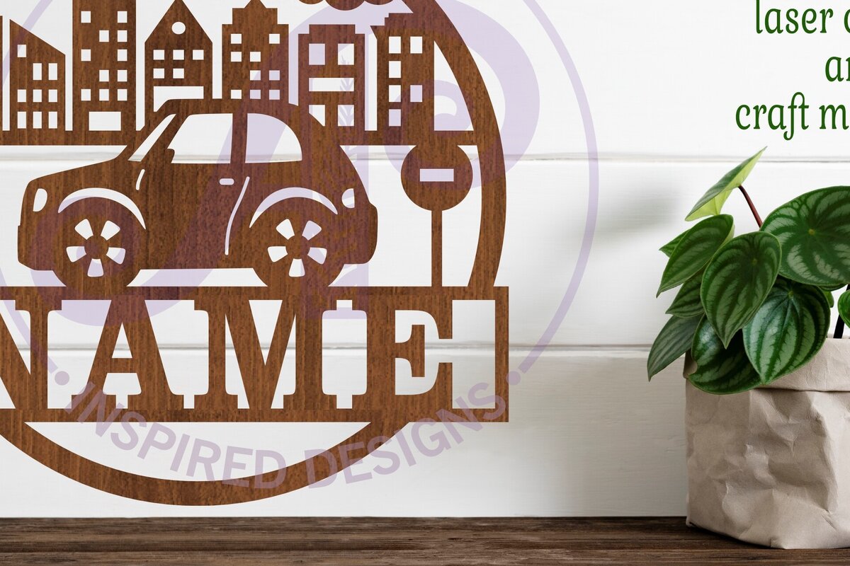 Intra απο ξύλο plywood 3mm-4mm πάχος Πρότυπο Sin Name Car Δίασταση 6x6 cm INTRAFABR-98676671