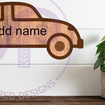 Intra απο ξύλο plywood 3mm-4mm πάχος Περίγραμμα αυτοκινήτου δύο επιπέδων όνομα τοίχου Δίασταση 6x6 cm INTRAFABR-110705762 - Image 2