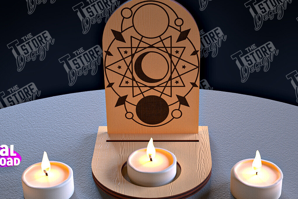 Intra απο ξύλο plywood 3mm-4mm πάχος Σχέδιο θήκης κάρτας Ταρώ της ημέρας Δίασταση 30x20 cm INTRAFABR-96568494