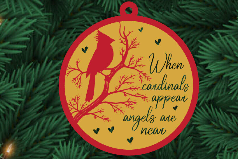 Intra απο ξύλο plywood 3mm-4mm πάχος Καρδινάλια Χριστουγεννιάτικα στολίδια  Δίασταση 8x8 cm INTRAFABR-110934127