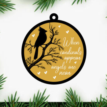 Intra απο ξύλο plywood 3mm-4mm πάχος Καρδινάλια Χριστουγεννιάτικα στολίδια  Δίασταση 8x8 cm INTRAFABR-110934127 - Image 2