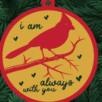 Intra απο ξύλο plywood 3mm-4mm πάχος Καρδινάλια Χριστουγεννιάτικα στολίδια  Δίασταση 8x8 cm INTRAFABR-110934608 - Image 1