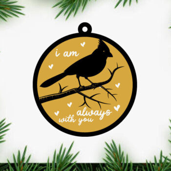 Intra απο ξύλο plywood 3mm-4mm πάχος Καρδινάλια Χριστουγεννιάτικα στολίδια  Δίασταση 8x8 cm INTRAFABR-110934608 - Image 2