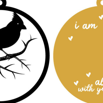 Intra απο ξύλο plywood 3mm-4mm πάχος Καρδινάλια Χριστουγεννιάτικα στολίδια  Δίασταση 8x8 cm INTRAFABR-110934608 - Image 3