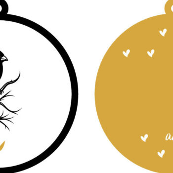 Intra απο ξύλο plywood 3mm-4mm πάχος Καρδινάλια Χριστουγεννιάτικα στολίδια  Δίασταση 8x8 cm INTRAFABR-110934671 - Image 3