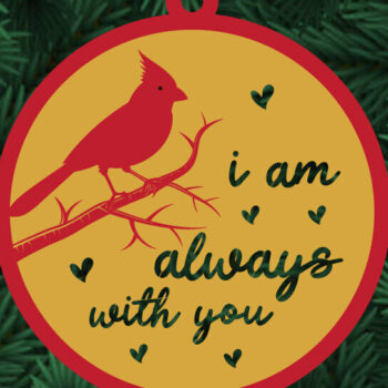 Intra απο ξύλο plywood 3mm-4mm πάχος Καρδινάλια Χριστουγεννιάτικα στολίδια  Δίασταση 8x8 cm INTRAFABR-110935112 - Image 1