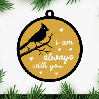 Intra απο ξύλο plywood 3mm-4mm πάχος Καρδινάλια Χριστουγεννιάτικα στολίδια  Δίασταση 8x8 cm INTRAFABR-110935112 - Image 2